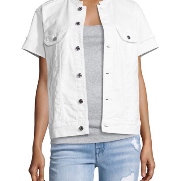 womens short sleeve denim jacket